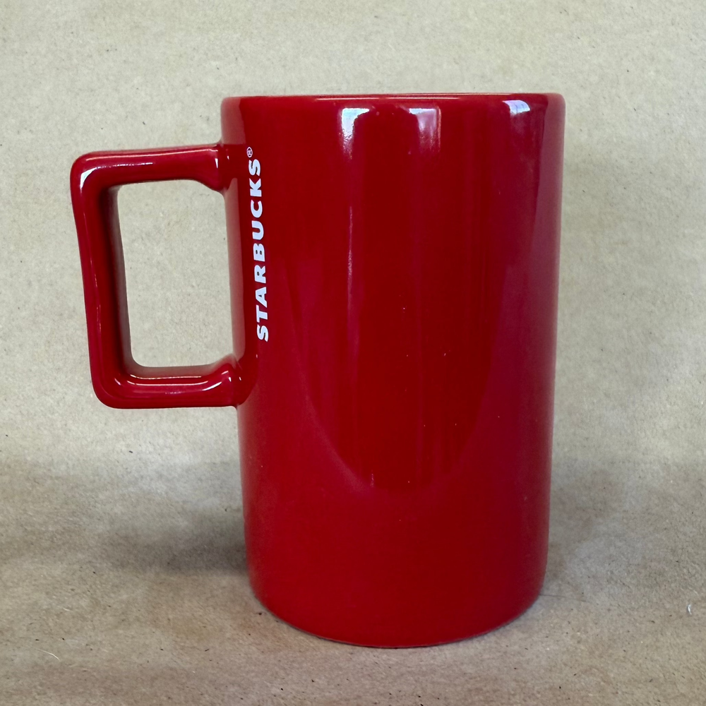 Starbucks Tall Red Square Handle Mug-2018